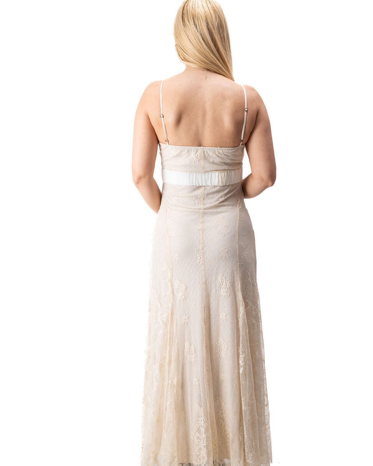light beige women lace maxi dress elegant occasion wear