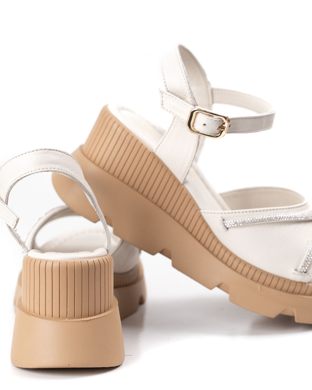 cream leather platform sandals women elegant summer shoes