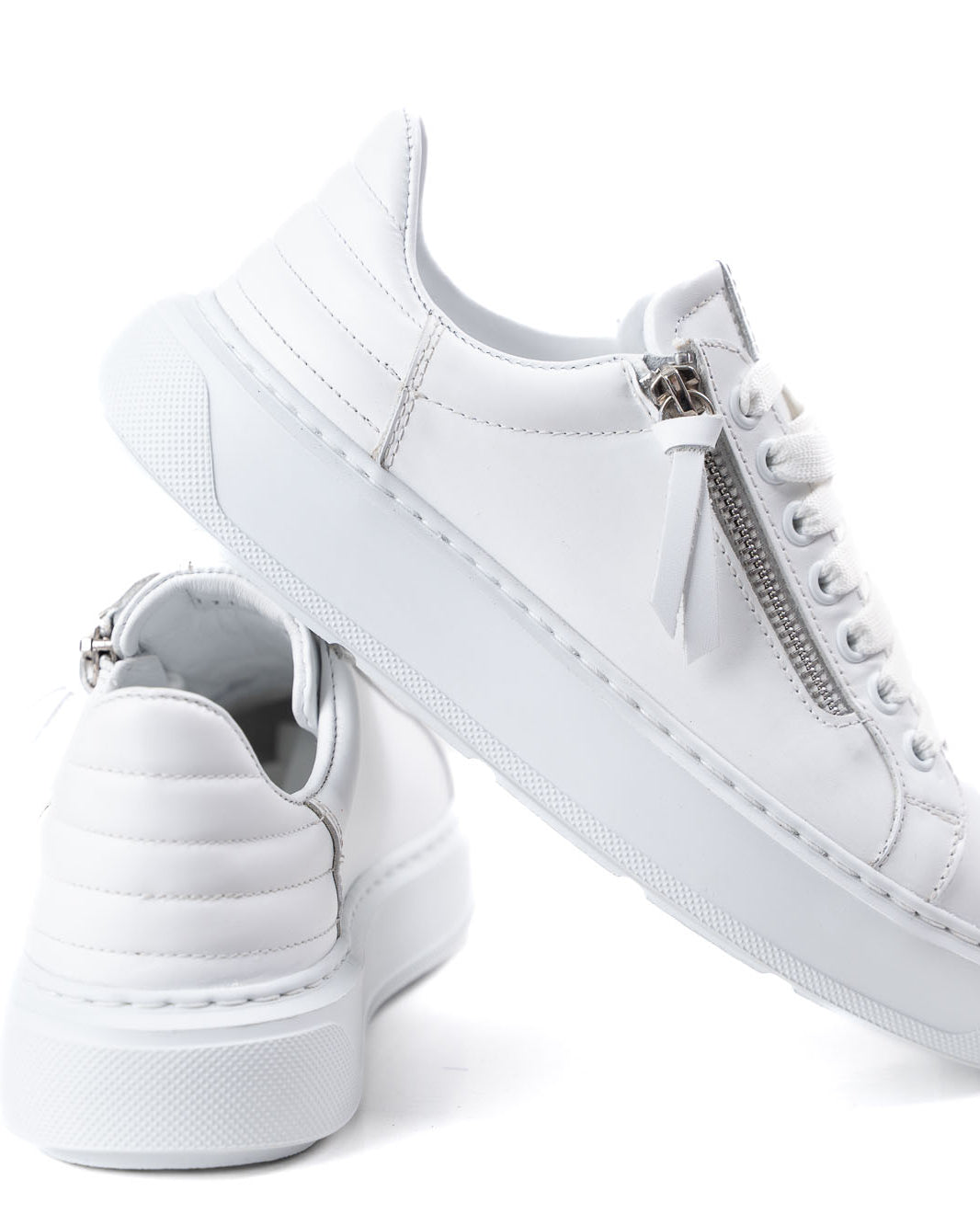 white genuine leather sneakers women casual shoes