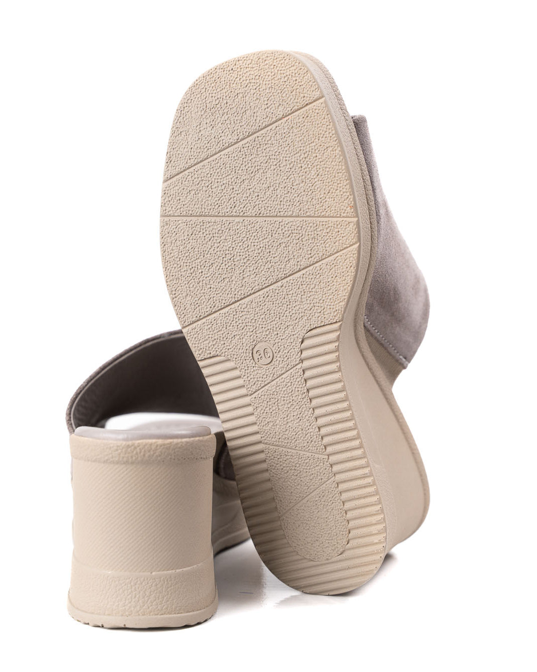 comfortable women suede clogs high platform casual shoes