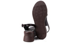 comfortable women high platform leather sandals brown