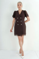 damska blazer roklya kafyava plus size dantela luxu
