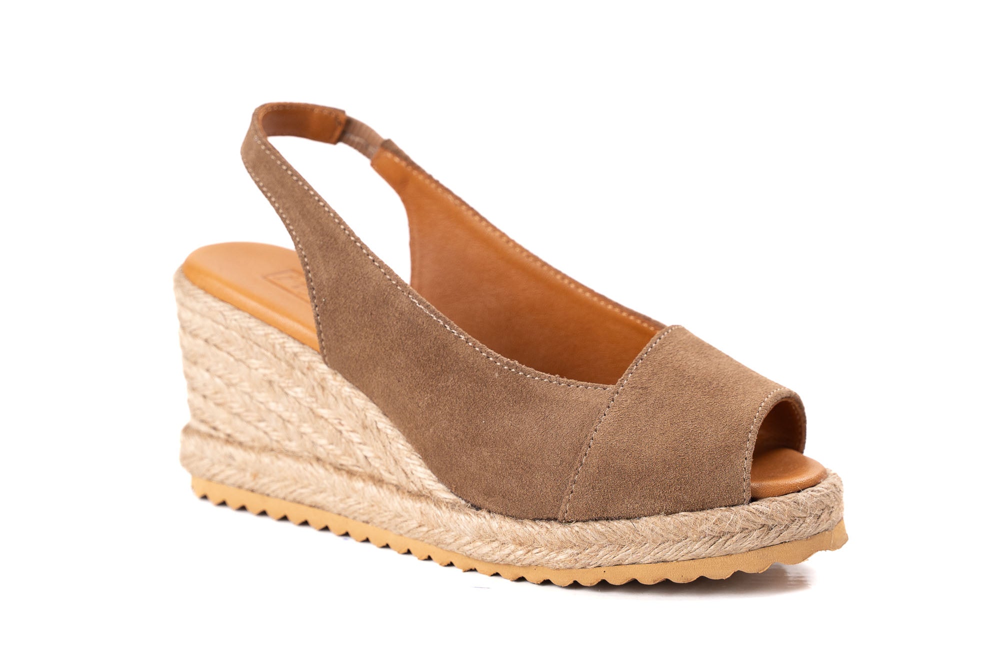 women suede sandals dark beige high platform