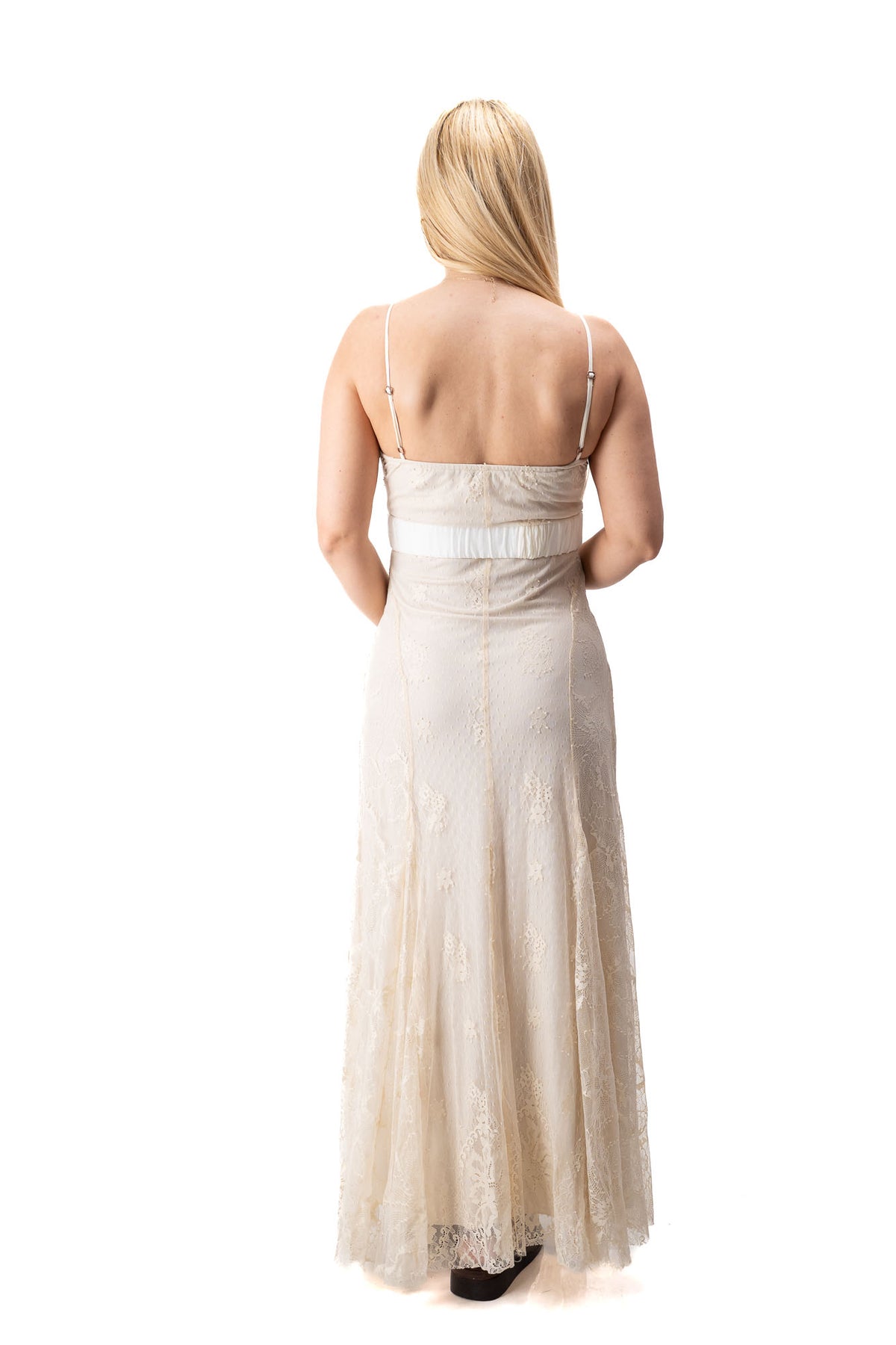 light beige women lace maxi dress elegant occasion wear
