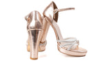 rose gold platform sandals women elegant party shoes