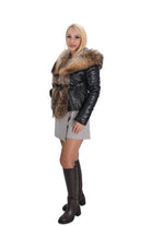 Дамско яке от естествена кожа с топла и елегантна яка K-106