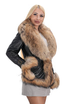 Дамско яке C-10 Natural с удобна кройка и висококачествена кожа