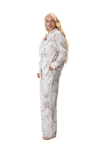 елегантен дамски комплект от лен в бежов цвят