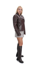 Дамско яке от естествена кожа за големи размери