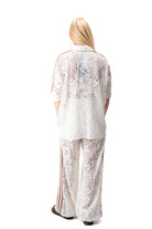 women jogger style pants set lace fabric modern fashion
