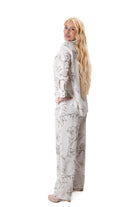 модерен дамски комплект две части лен бежов