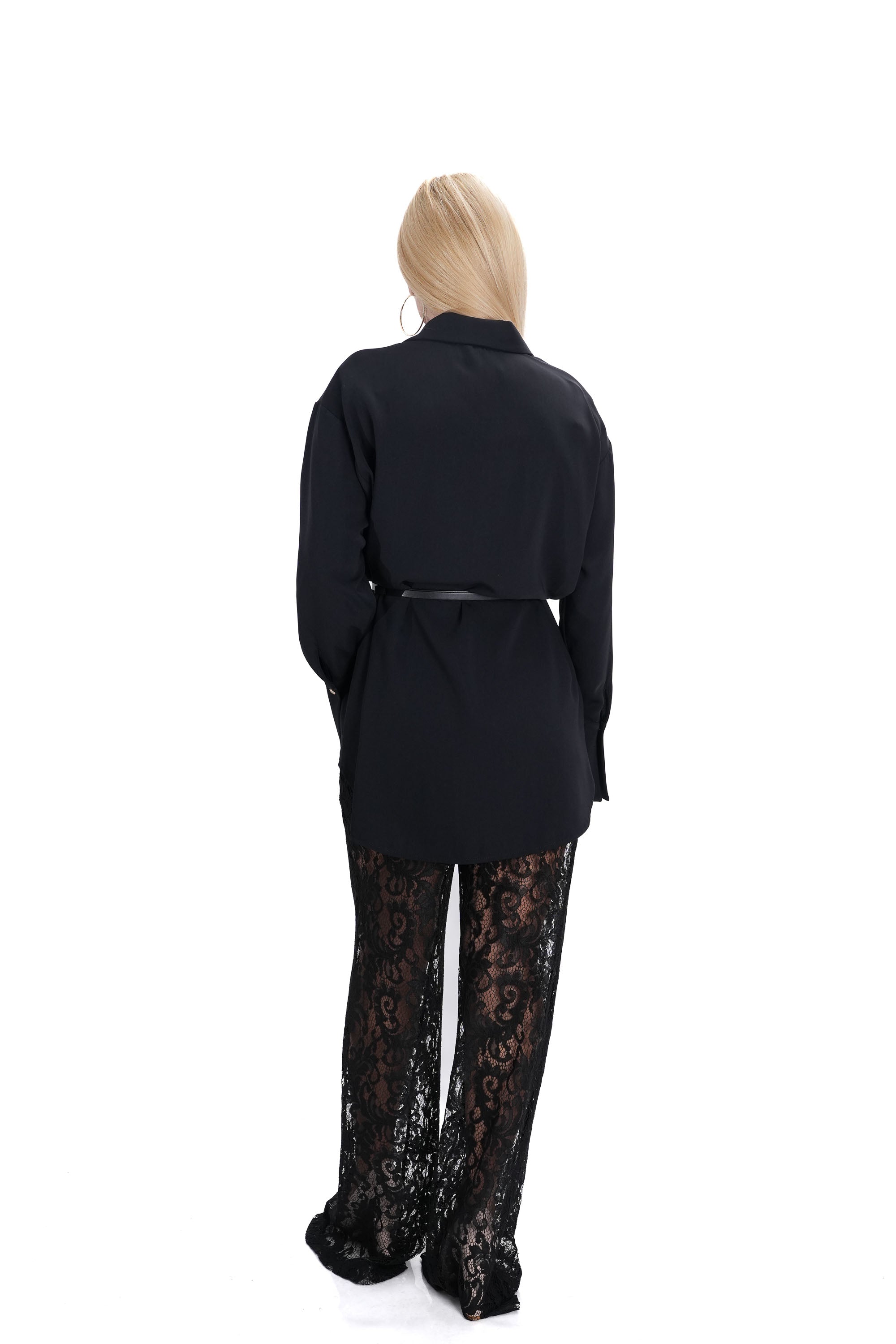 Черен дамски комплект 2 части за ежедневие и специални поводи