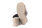 comfortable women suede clogs high platform casual shoes